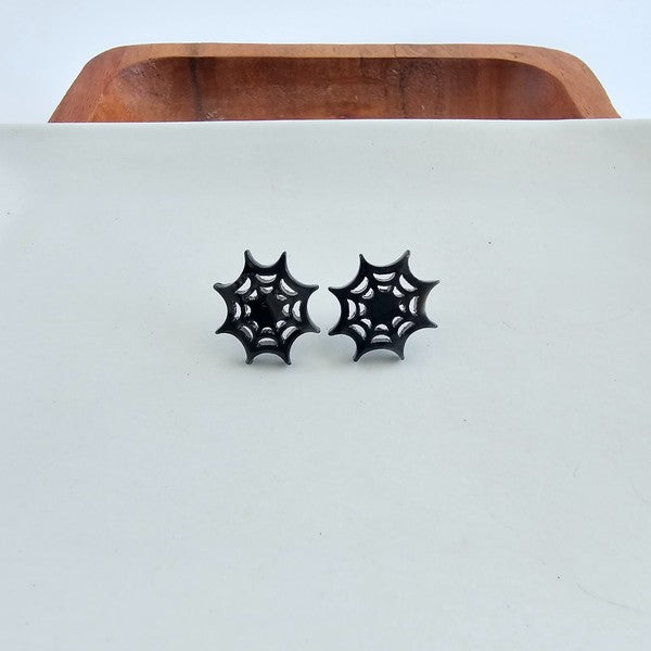 Spider Web Studs - Black-Spiffy & Splendid-Black-OneSize-[option4]-[option5]-[option6]-[option7]-[option8]-Shop-Boutique-Clothing-for-Women-Online