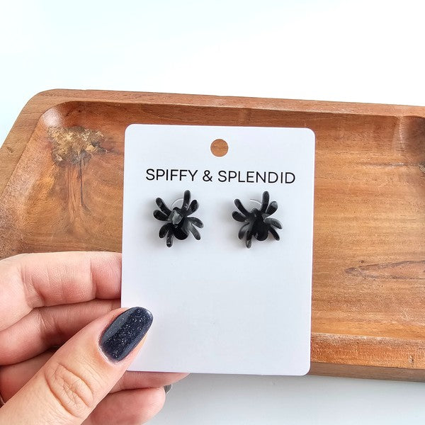 Spider Studs - Black-Spiffy & Splendid-Black-OneSize-[option4]-[option5]-[option6]-[option7]-[option8]-Shop-Boutique-Clothing-for-Women-Online