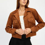 SUDE JACKET WITH POCKETS-Emory Park-[option4]-[option5]-[option6]-[option7]-[option8]-Shop-Boutique-Clothing-for-Women-Online