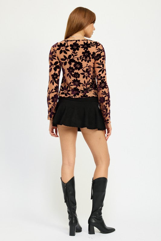 FLORAL PRINT SWEETHEART NECKLINE TOP-Emory Park-[option4]-[option5]-[option6]-[option7]-[option8]-Shop-Boutique-Clothing-for-Women-Online