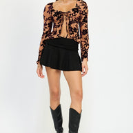 FLORAL PRINT SWEETHEART NECKLINE TOP-Emory Park-[option4]-[option5]-[option6]-[option7]-[option8]-Shop-Boutique-Clothing-for-Women-Online