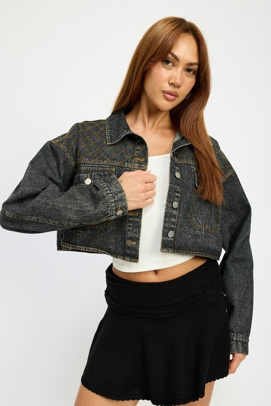 EMBROIDERED DENIM CROP JACKET-Emory Park-[option4]-[option5]-[option6]-[option7]-[option8]-Shop-Boutique-Clothing-for-Women-Online