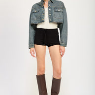 EMBROIDERED DENIM CROP JACKET-Emory Park-[option4]-[option5]-[option6]-[option7]-[option8]-Shop-Boutique-Clothing-for-Women-Online