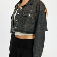EMBROIDERED DENIM CROP JACKET-Emory Park-[option4]-[option5]-[option6]-[option7]-[option8]-Shop-Boutique-Clothing-for-Women-Online