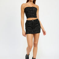 WASHED DENIM PRINT MINI SKIRT-Emory Park-[option4]-[option5]-[option6]-[option7]-[option8]-Shop-Boutique-Clothing-for-Women-Online