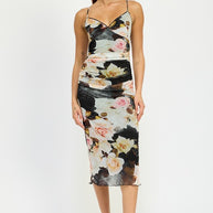 RUCHED MIDI V NECK DRESS-Emory Park-[option4]-[option5]-[option6]-[option7]-[option8]-Shop-Boutique-Clothing-for-Women-Online