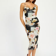 RUCHED MIDI V NECK DRESS-Emory Park-[option4]-[option5]-[option6]-[option7]-[option8]-Shop-Boutique-Clothing-for-Women-Online