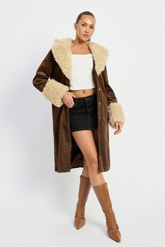 FAUX FUR MID TRENCH COAT-Emory Park-[option4]-[option5]-[option6]-[option7]-[option8]-Shop-Boutique-Clothing-for-Women-Online