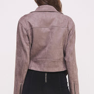 BELTED LONG SLEEVE ZIPPERED SUEDE MOTO JACKET-Jade By Jane-[option4]-[option5]-[option6]-[option7]-[option8]-Shop-Boutique-Clothing-for-Women-Online