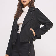 BELTED LONG SLEEVE ZIPPERED SUEDE MOTO JACKET-Jade By Jane-[option4]-[option5]-[option6]-[option7]-[option8]-Shop-Boutique-Clothing-for-Women-Online