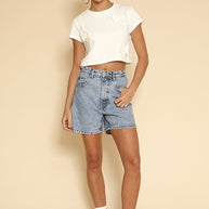 Cropped bow tee-Miss Sparkling-[option4]-[option5]-[option6]-[option7]-[option8]-Shop-Boutique-Clothing-for-Women-Online
