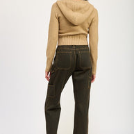 CROPPED HOODIE ZIP UP-Emory Park-[option4]-[option5]-[option6]-[option7]-[option8]-Shop-Boutique-Clothing-for-Women-Online