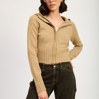 CROPPED HOODIE ZIP UP-Emory Park-[option4]-[option5]-[option6]-[option7]-[option8]-Shop-Boutique-Clothing-for-Women-Online