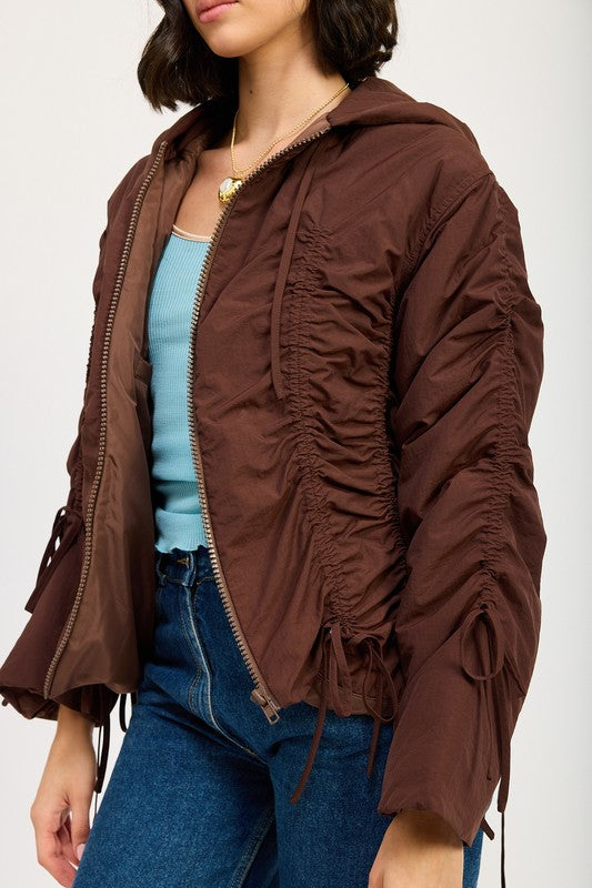 RUCHED PUFF JACKET-Emory Park-[option4]-[option5]-[option6]-[option7]-[option8]-Shop-Boutique-Clothing-for-Women-Online