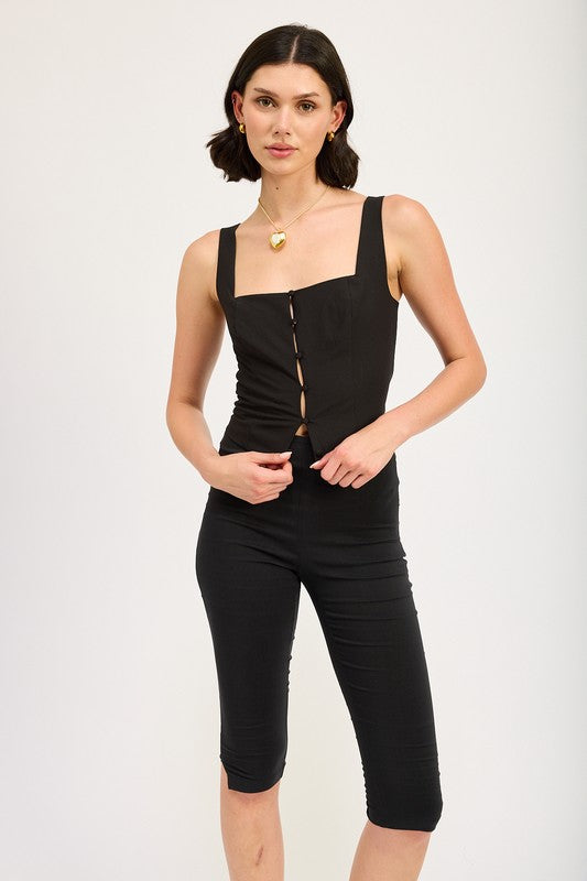 SLEEVELESS TOP WITH BUTTON UP DETAIL-Emory Park-BLACK-S-[option4]-[option5]-[option6]-[option7]-[option8]-Shop-Boutique-Clothing-for-Women-Online
