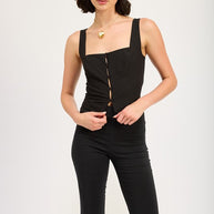 SLEEVELESS TOP WITH BUTTON UP DETAIL-Emory Park-BLACK-S-[option4]-[option5]-[option6]-[option7]-[option8]-Shop-Boutique-Clothing-for-Women-Online