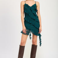 ASYMMETRICAL RUFFLE MINI DRESS-Emory Park-[option4]-[option5]-[option6]-[option7]-[option8]-Shop-Boutique-Clothing-for-Women-Online