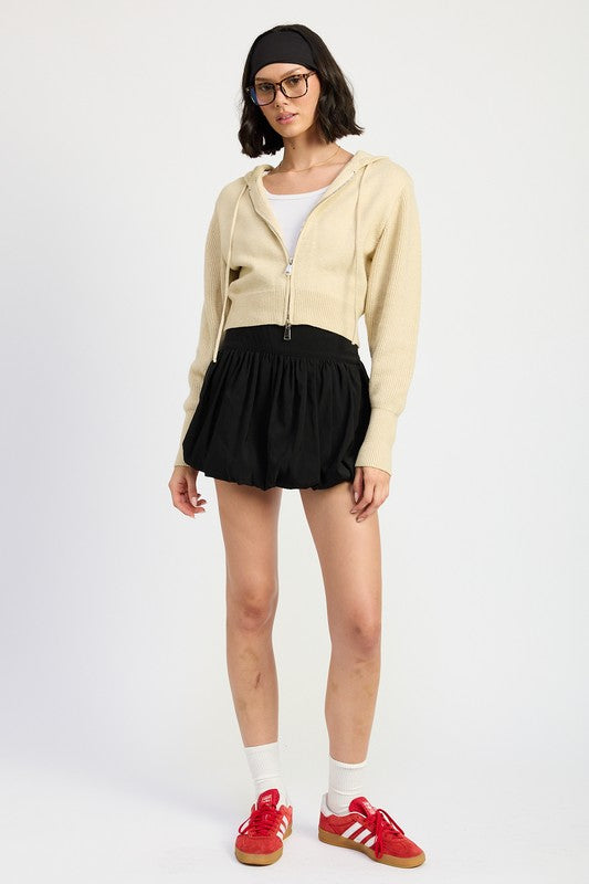 CROPPED HOODIE ZIP UP-Emory Park-[option4]-[option5]-[option6]-[option7]-[option8]-Shop-Boutique-Clothing-for-Women-Online