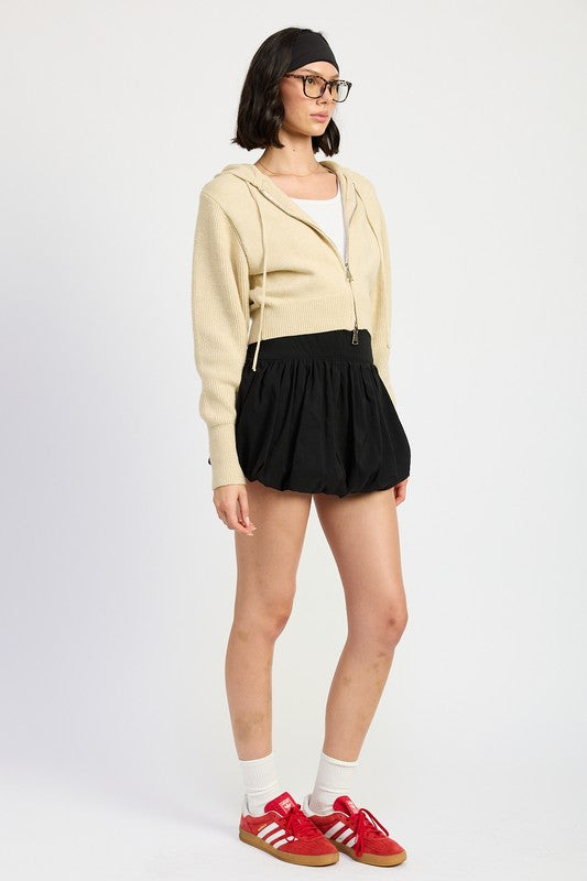 CROPPED HOODIE ZIP UP-Emory Park-[option4]-[option5]-[option6]-[option7]-[option8]-Shop-Boutique-Clothing-for-Women-Online