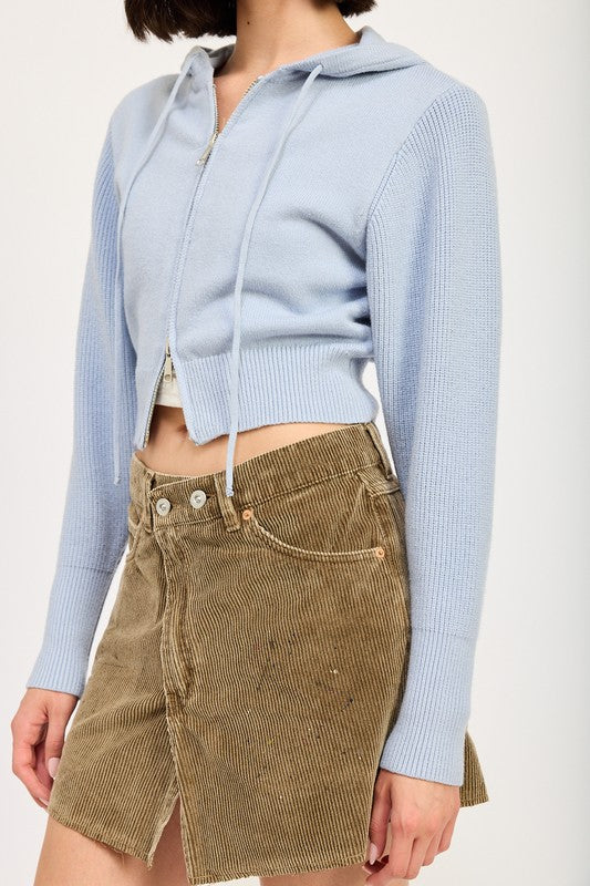 CROPPED HOODIE ZIP UP-Emory Park-[option4]-[option5]-[option6]-[option7]-[option8]-Shop-Boutique-Clothing-for-Women-Online