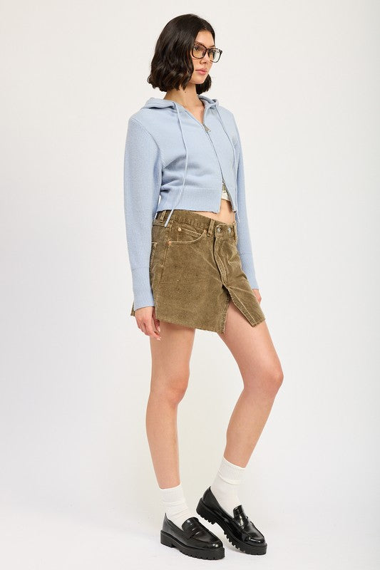 CROPPED HOODIE ZIP UP-Emory Park-[option4]-[option5]-[option6]-[option7]-[option8]-Shop-Boutique-Clothing-for-Women-Online