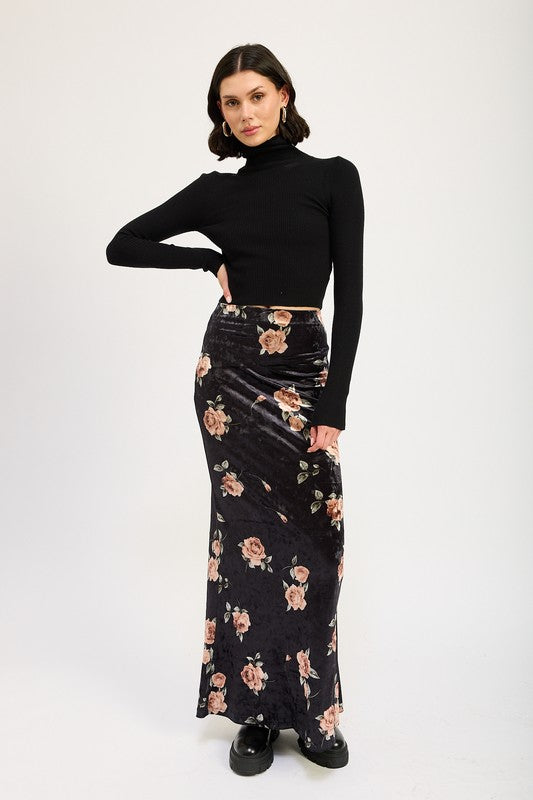 HIGH WAIST MAXI PENCIL SKIRT-Emory Park-BLACK BLUSH-S-[option4]-[option5]-[option6]-[option7]-[option8]-Shop-Boutique-Clothing-for-Women-Online