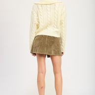 CABLE KNIT SWEATER WITH HALF ZIP-Emory Park-[option4]-[option5]-[option6]-[option7]-[option8]-Shop-Boutique-Clothing-for-Women-Online