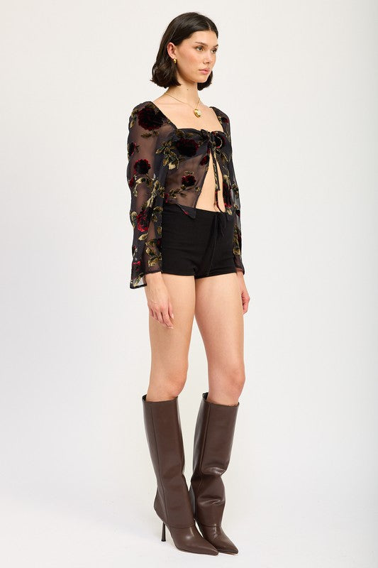 FLORAL FLYAWAY SLEEVE TOP-Emory Park-[option4]-[option5]-[option6]-[option7]-[option8]-Shop-Boutique-Clothing-for-Women-Online