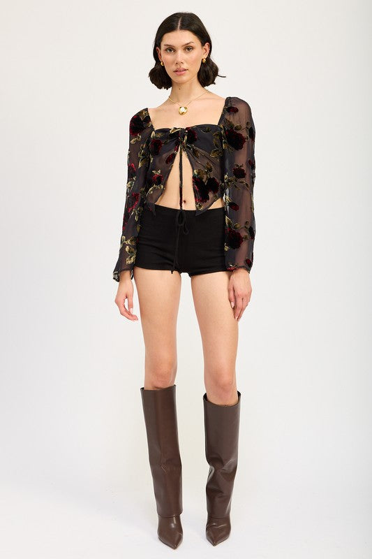 FLORAL FLYAWAY SLEEVE TOP-Emory Park-[option4]-[option5]-[option6]-[option7]-[option8]-Shop-Boutique-Clothing-for-Women-Online