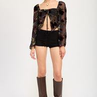 FLORAL FLYAWAY SLEEVE TOP-Emory Park-[option4]-[option5]-[option6]-[option7]-[option8]-Shop-Boutique-Clothing-for-Women-Online