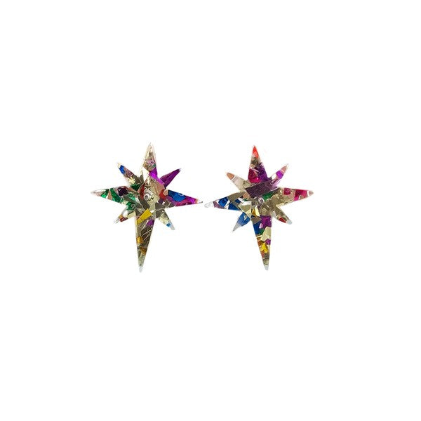 Star of Bethlehem Studs - Gold Sparkle-Spiffy & Splendid-Gold Sparkle-OneSize-[option4]-[option5]-[option6]-[option7]-[option8]-Shop-Boutique-Clothing-for-Women-Online