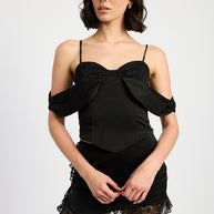 OFF SHOULDER SATIN BUSTIER WITH LACE DETAIL-Emory Park-BLACK-S-[option4]-[option5]-[option6]-[option7]-[option8]-Shop-Boutique-Clothing-for-Women-Online