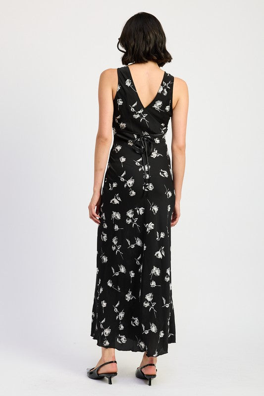 FLORAL V NECK MAXI DRESS-Emory Park-[option4]-[option5]-[option6]-[option7]-[option8]-Shop-Boutique-Clothing-for-Women-Online