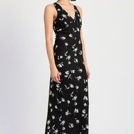 FLORAL V NECK MAXI DRESS-Emory Park-[option4]-[option5]-[option6]-[option7]-[option8]-Shop-Boutique-Clothing-for-Women-Online
