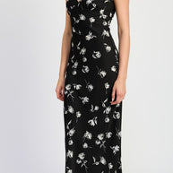 FLORAL V NECK MAXI DRESS-Emory Park-[option4]-[option5]-[option6]-[option7]-[option8]-Shop-Boutique-Clothing-for-Women-Online