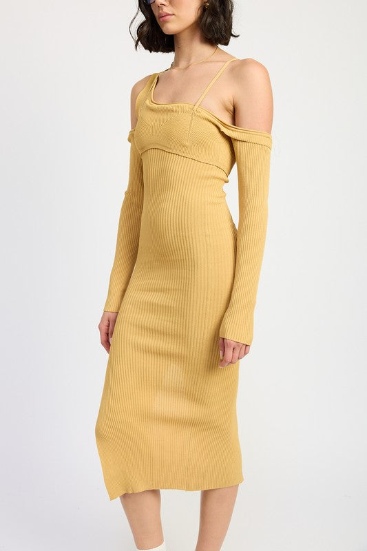 OFF SHOULDER LONG SLEEVE MIDI DRESS-Emory Park-[option4]-[option5]-[option6]-[option7]-[option8]-Shop-Boutique-Clothing-for-Women-Online