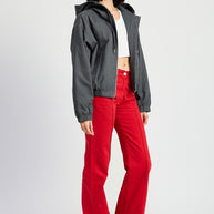 VINTAGE WASHED DENIM ZIP UP HOODIE-Emory Park-[option4]-[option5]-[option6]-[option7]-[option8]-Shop-Boutique-Clothing-for-Women-Online