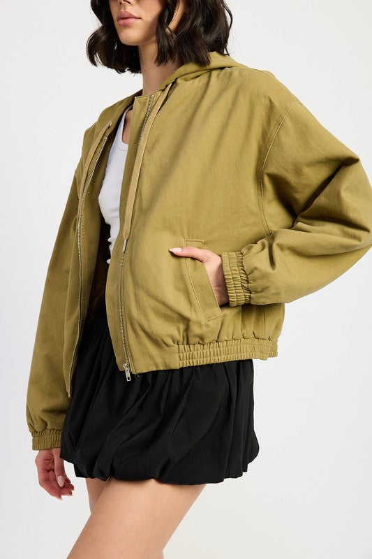 VINTAGE WASHED DENIM ZIP UP HOODIE-Emory Park-[option4]-[option5]-[option6]-[option7]-[option8]-Shop-Boutique-Clothing-for-Women-Online