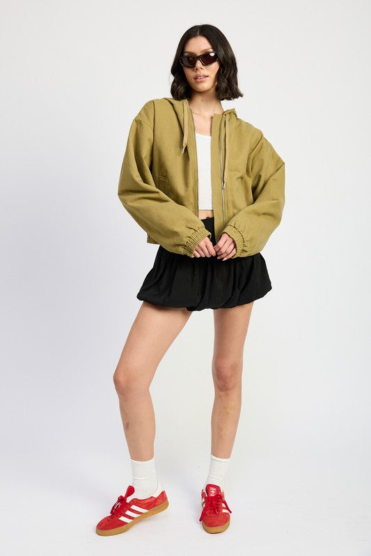 VINTAGE WASHED DENIM ZIP UP HOODIE-Emory Park-[option4]-[option5]-[option6]-[option7]-[option8]-Shop-Boutique-Clothing-for-Women-Online