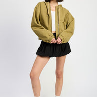 VINTAGE WASHED DENIM ZIP UP HOODIE-Emory Park-[option4]-[option5]-[option6]-[option7]-[option8]-Shop-Boutique-Clothing-for-Women-Online