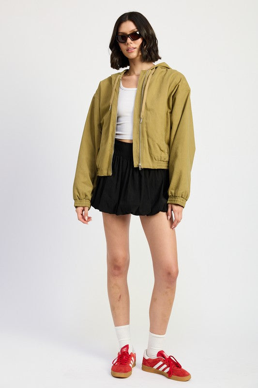 VINTAGE WASHED DENIM ZIP UP HOODIE-Emory Park-[option4]-[option5]-[option6]-[option7]-[option8]-Shop-Boutique-Clothing-for-Women-Online