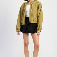 VINTAGE WASHED DENIM ZIP UP HOODIE-Emory Park-[option4]-[option5]-[option6]-[option7]-[option8]-Shop-Boutique-Clothing-for-Women-Online