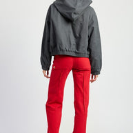 VINTAGE WASHED DENIM ZIP UP HOODIE-Emory Park-[option4]-[option5]-[option6]-[option7]-[option8]-Shop-Boutique-Clothing-for-Women-Online