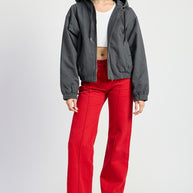 VINTAGE WASHED DENIM ZIP UP HOODIE-Emory Park-[option4]-[option5]-[option6]-[option7]-[option8]-Shop-Boutique-Clothing-for-Women-Online