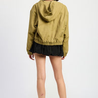 VINTAGE WASHED DENIM ZIP UP HOODIE-Emory Park-[option4]-[option5]-[option6]-[option7]-[option8]-Shop-Boutique-Clothing-for-Women-Online