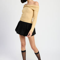 OFF SHOULDER SWEATER TOP-Emory Park-[option4]-[option5]-[option6]-[option7]-[option8]-Shop-Boutique-Clothing-for-Women-Online