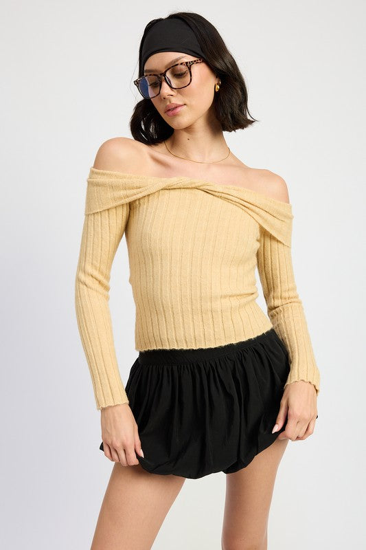 OFF SHOULDER SWEATER TOP-Emory Park-[option4]-[option5]-[option6]-[option7]-[option8]-Shop-Boutique-Clothing-for-Women-Online