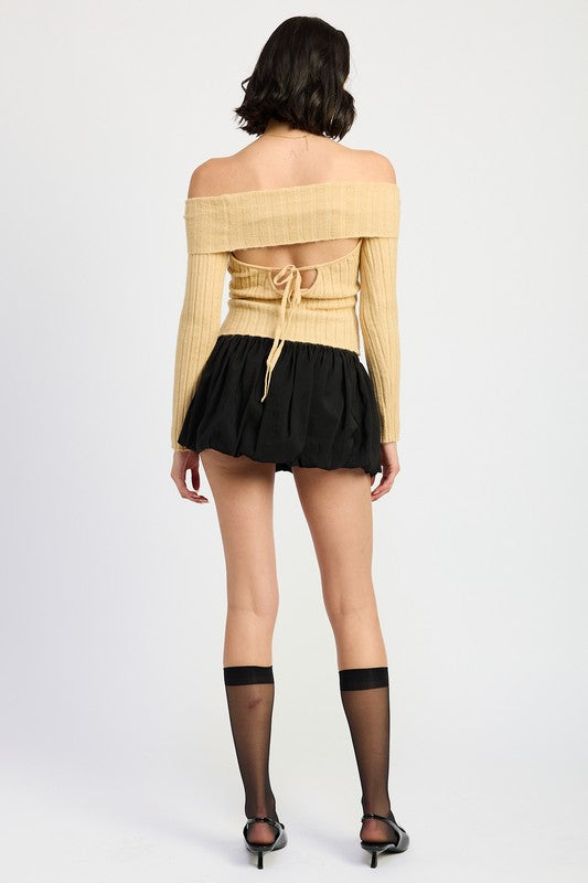OFF SHOULDER SWEATER TOP-Emory Park-[option4]-[option5]-[option6]-[option7]-[option8]-Shop-Boutique-Clothing-for-Women-Online