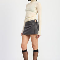 MINI LOW WAISTED SKIRT WITH RIBBON TIES-Emory Park-[option4]-[option5]-[option6]-[option7]-[option8]-Shop-Boutique-Clothing-for-Women-Online