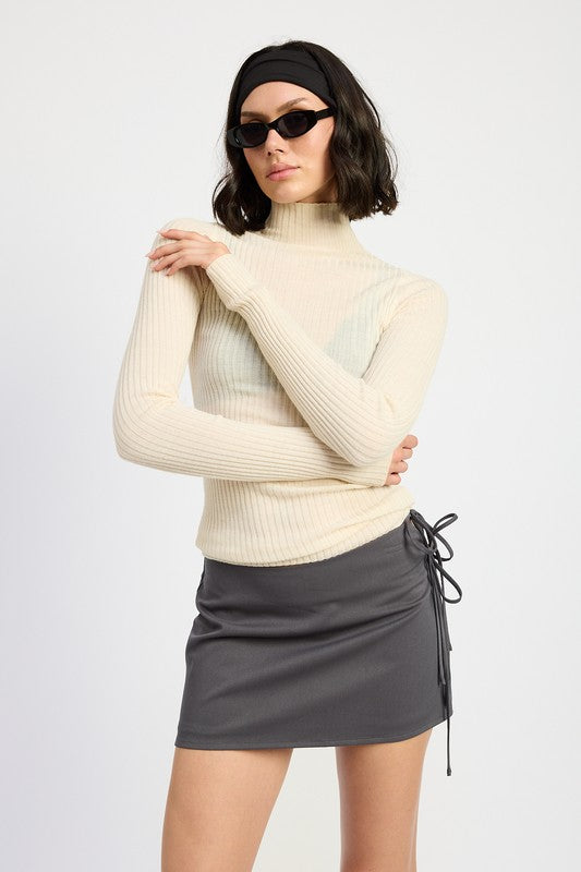 MINI LOW WAISTED SKIRT WITH RIBBON TIES-Emory Park-[option4]-[option5]-[option6]-[option7]-[option8]-Shop-Boutique-Clothing-for-Women-Online